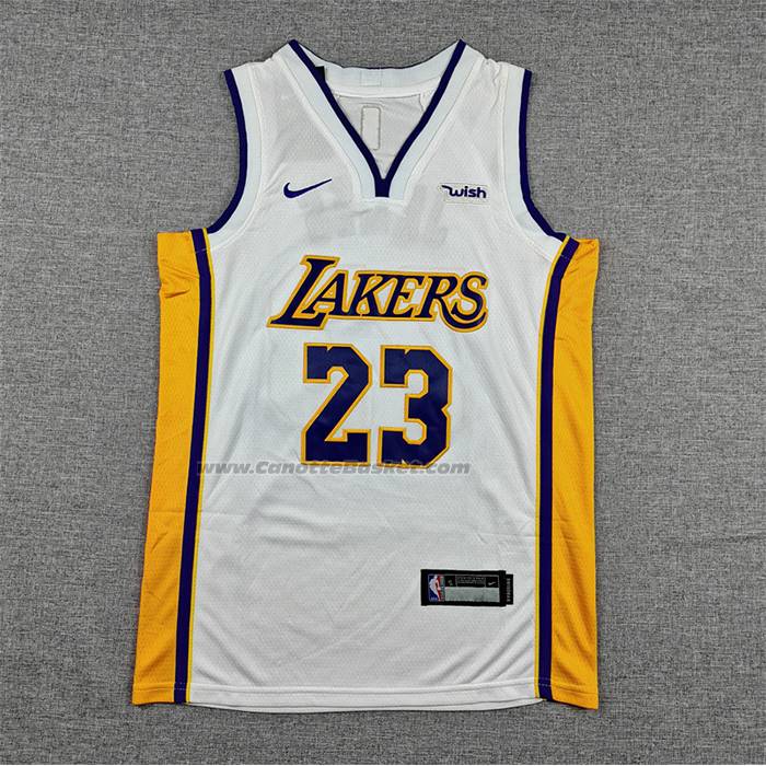 Maglia Bambino Los Angeles Lakers Lebron James No 23 Association Bianco